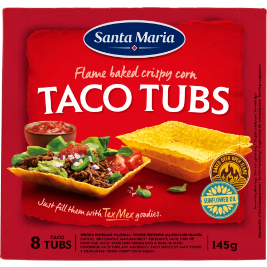 Santa Maria Taco Tubs 8-pack - Taco Tubs 145g