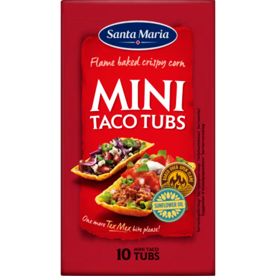 Santa Maria Taco Tubs Mini 10-pack - Mini Taco Tubs 86g