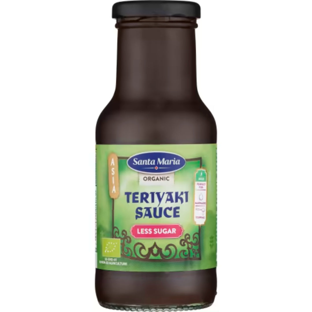 Santa Maria Teriyaki Sauce Less Sugar Organic - Organic Teriyaki Less Sugar 250ml