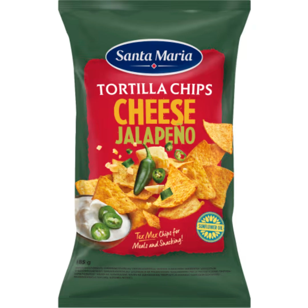 Santa Maria Tortilla Chips Cheese Jalapeño - Tortilla Chips Cheese & Jalapeño 185g