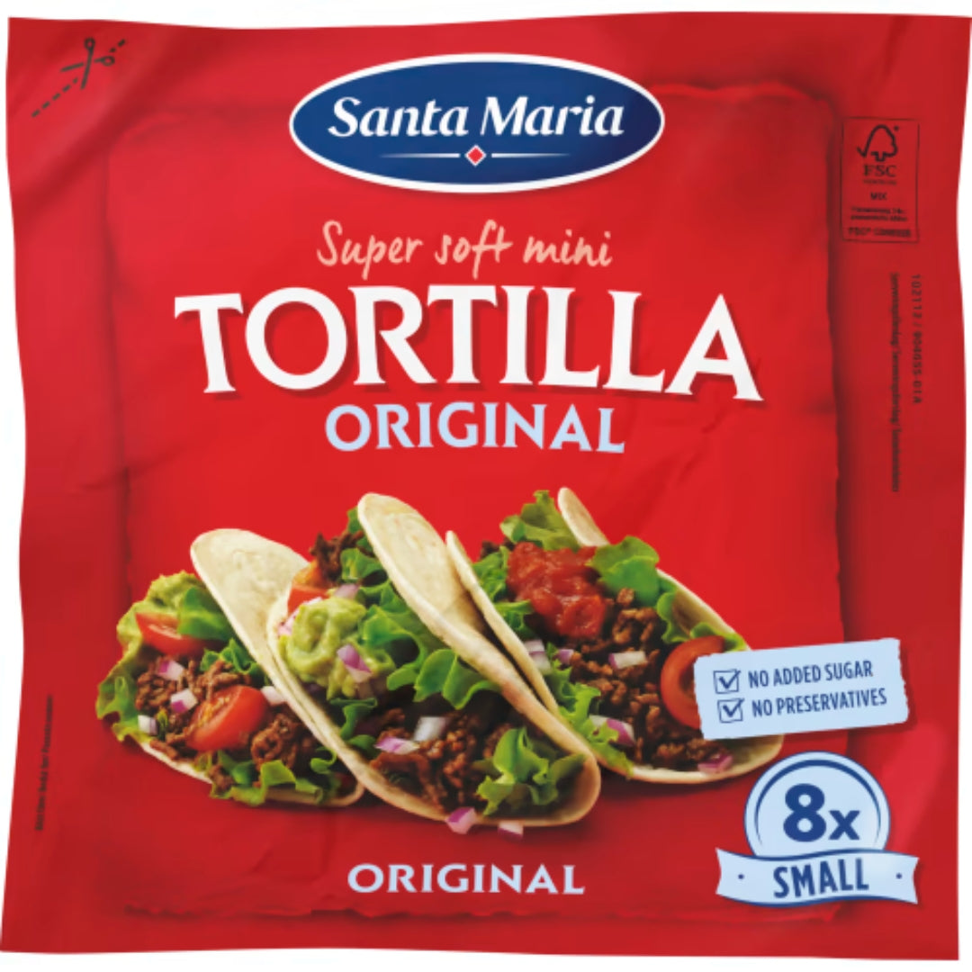 Santa Maria Tortilla Original Small 8-pack - Soft Small Wheat Tortillas 200g