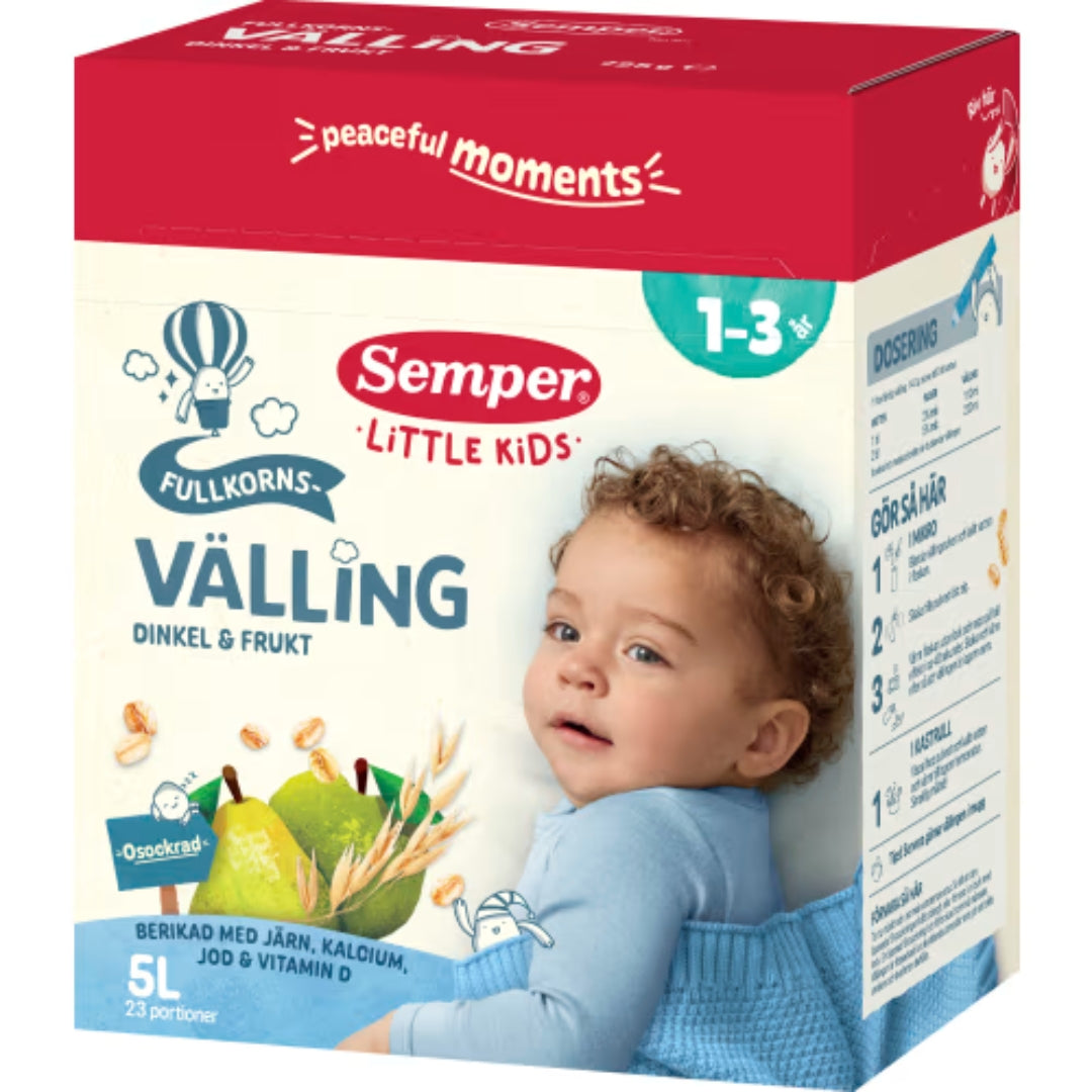 Semper Fullkornsvälli Dinkel/frukt - Whole Grain Toddler Porridge with Spelt & Fruit 23p