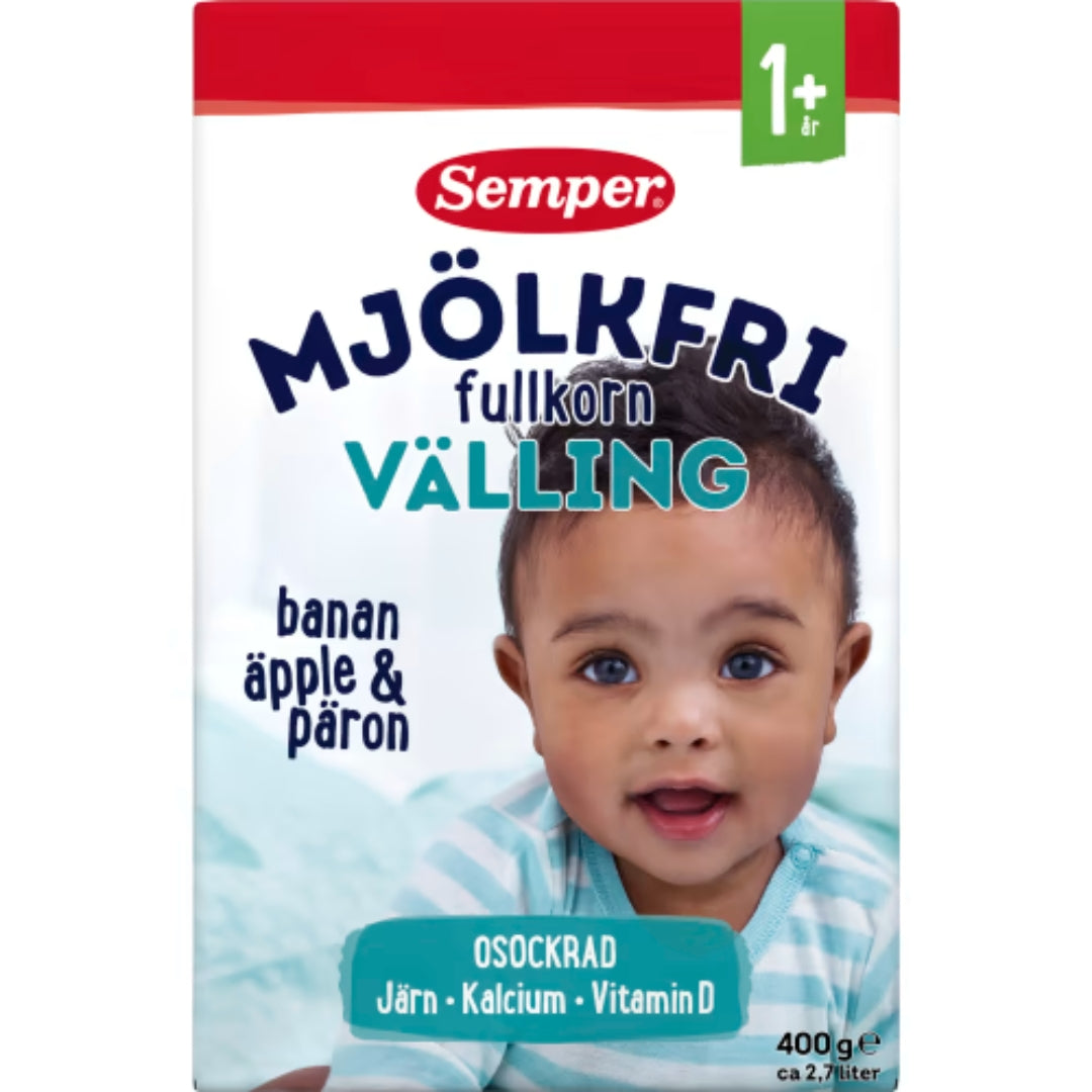 Semper Mjölkfri Fullkorn Välling Från 12 Månader - Dairy-Free Wholegrain Porridge with Oats, Corn & Rye 2.7l