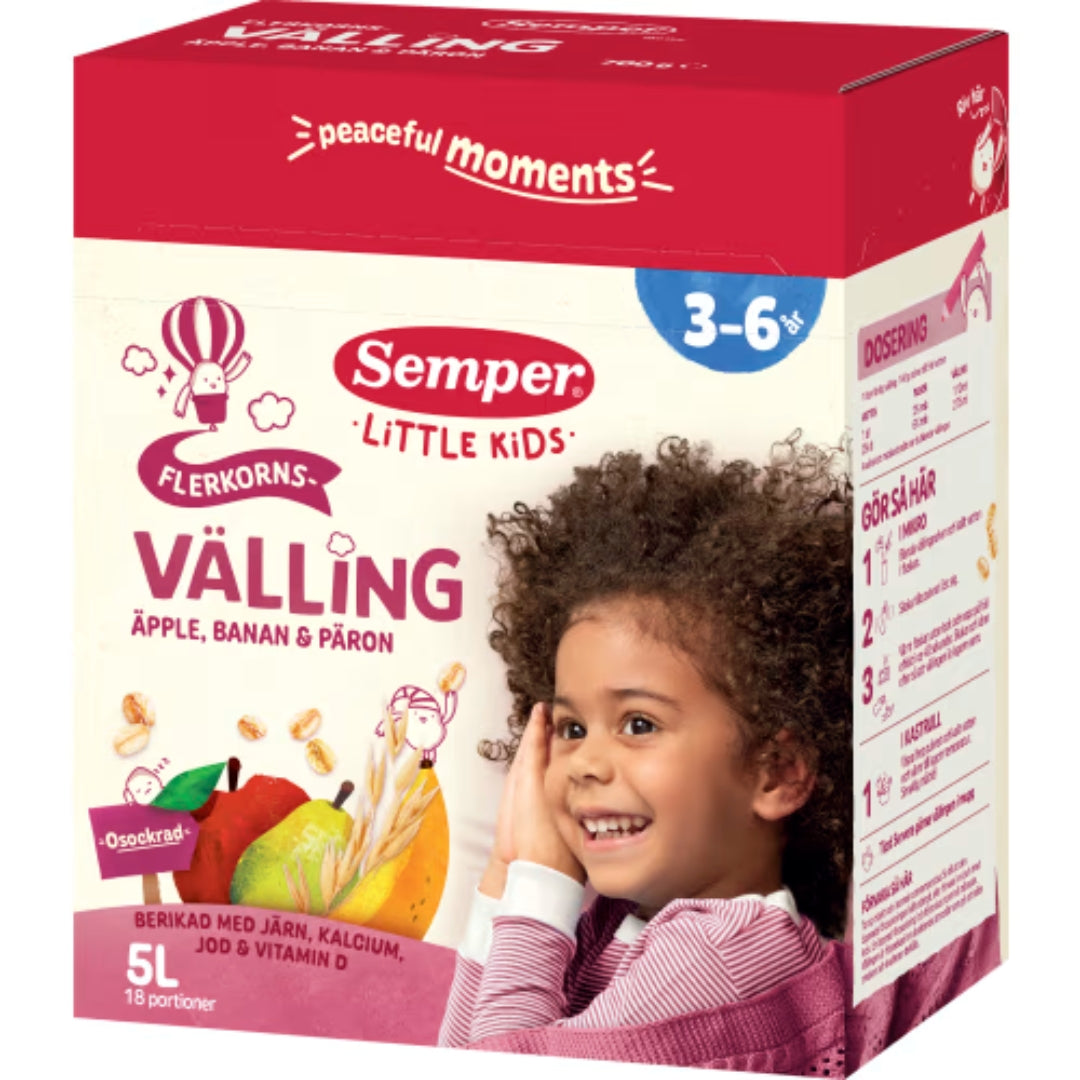 Semper Välling Fullkorn Frukt Dink Från 3-6 År - Multigrain Toddler Cereal Drink with Apple, Banana & Pear 5l