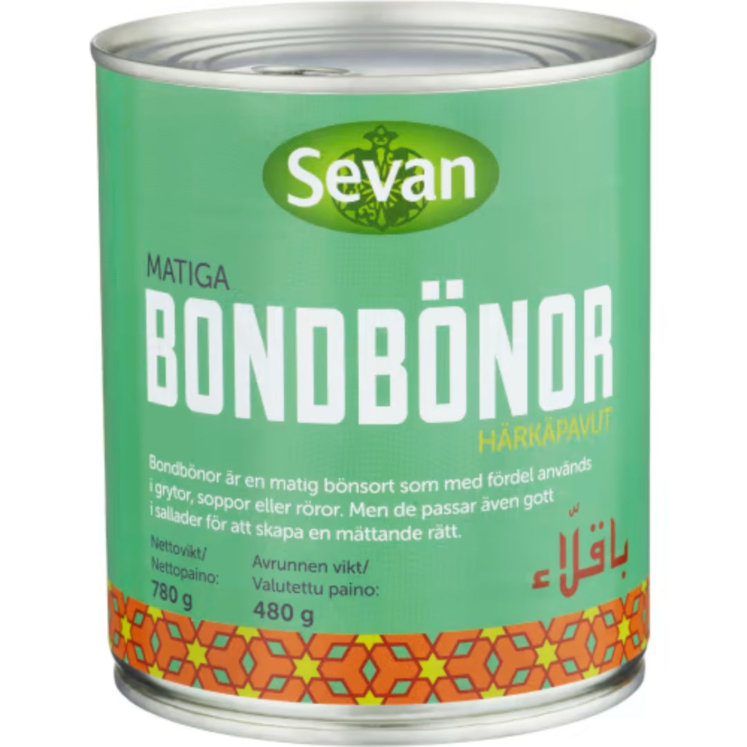 Sevan Bondbönor Stora Bruna - Large Brown Fava Beans 780g