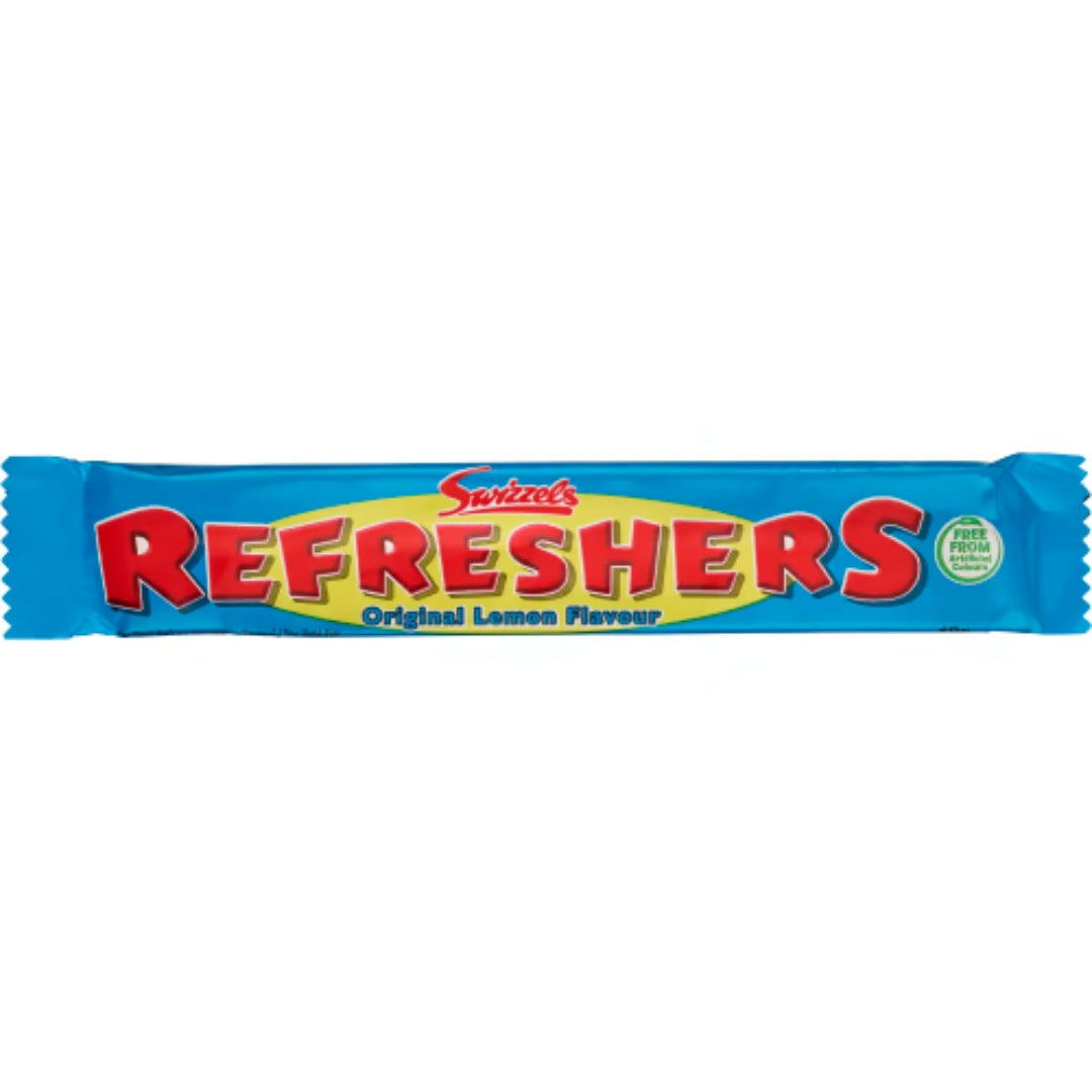 Swizzels New Refreshers Lemon Flavour - Lemon Chew with Fizzy Powder 18g
