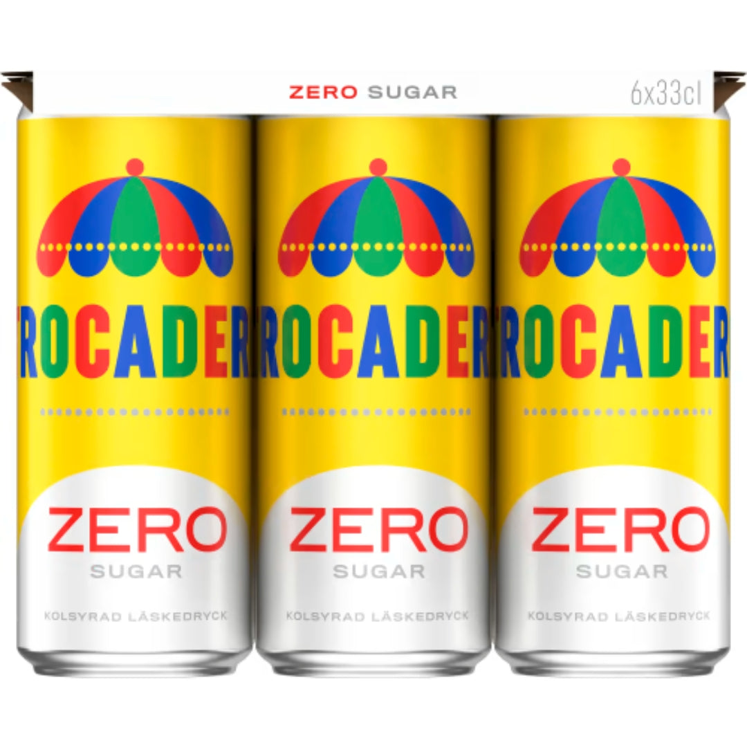 Trocadero Zero Läsk Burk 6p - Zero Soft Drink with Orange and Apple Flavor 6p/33cl