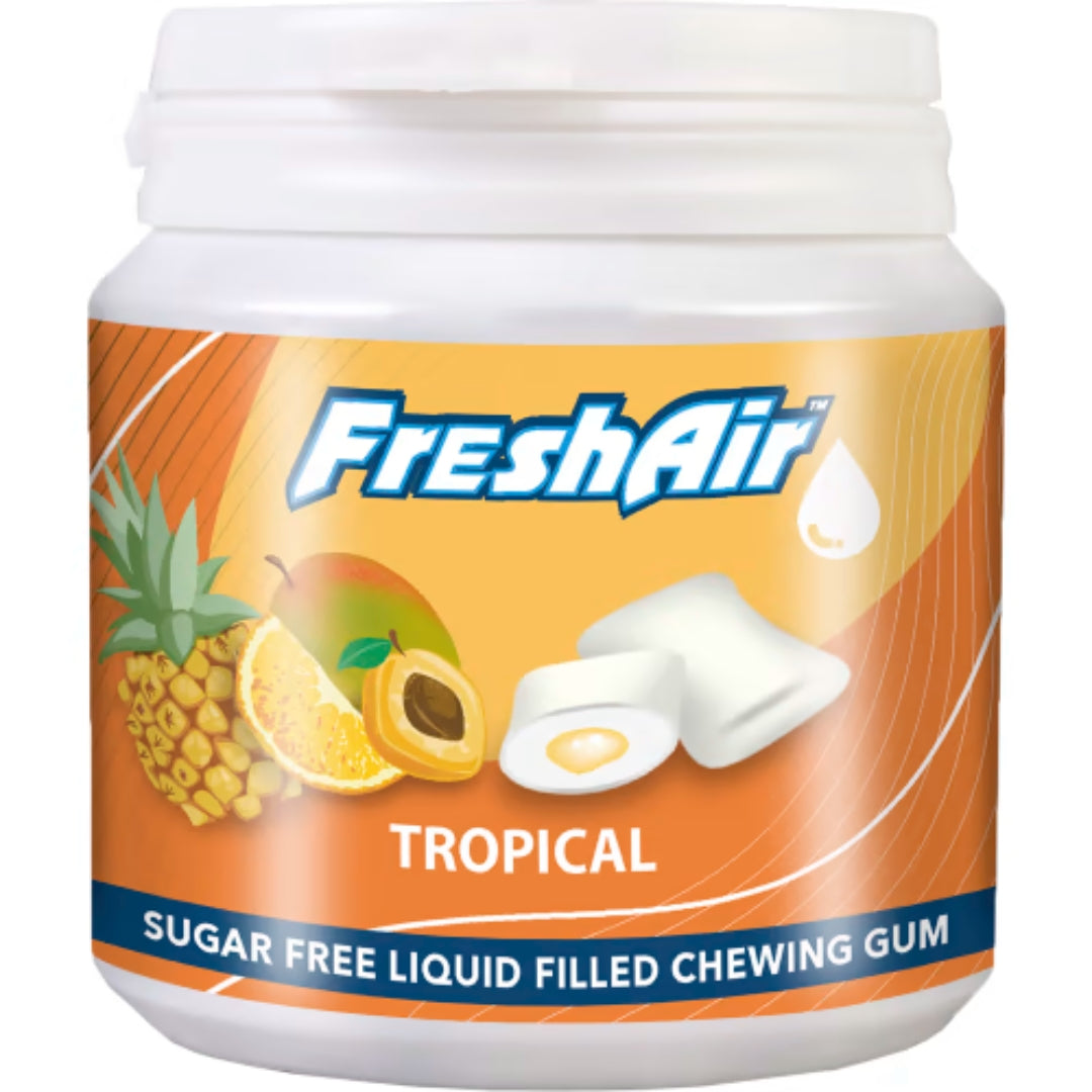 Freshair Tuggummi Tropical - Tropical-Flavored Sugar-Free Chewing Gum 84g