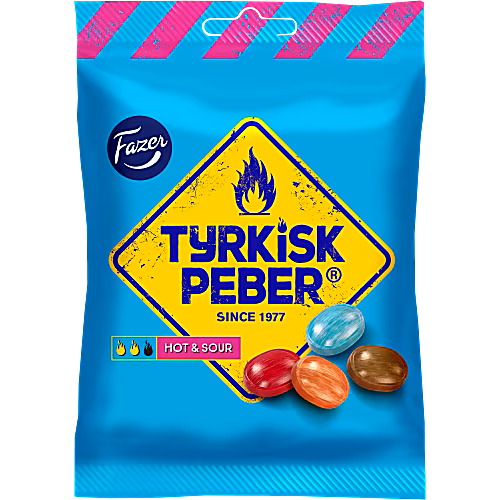 Fazer Tyrkisk Peber Hot & Sour – Salt Liquorice Sweets 150g