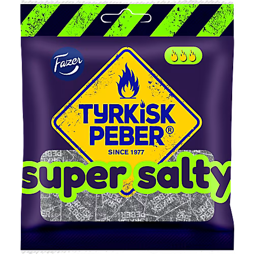 Fazer Tyrkisk Peber Super Salty – Salt Liquorice Sweets 80g