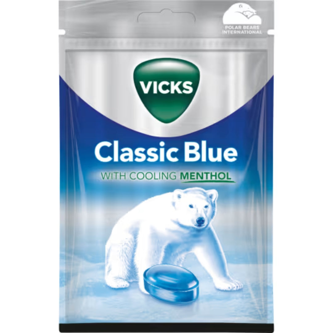 Vicks Blue Halstablett - Extra Strong Mint-Flavored Lozenges 72g