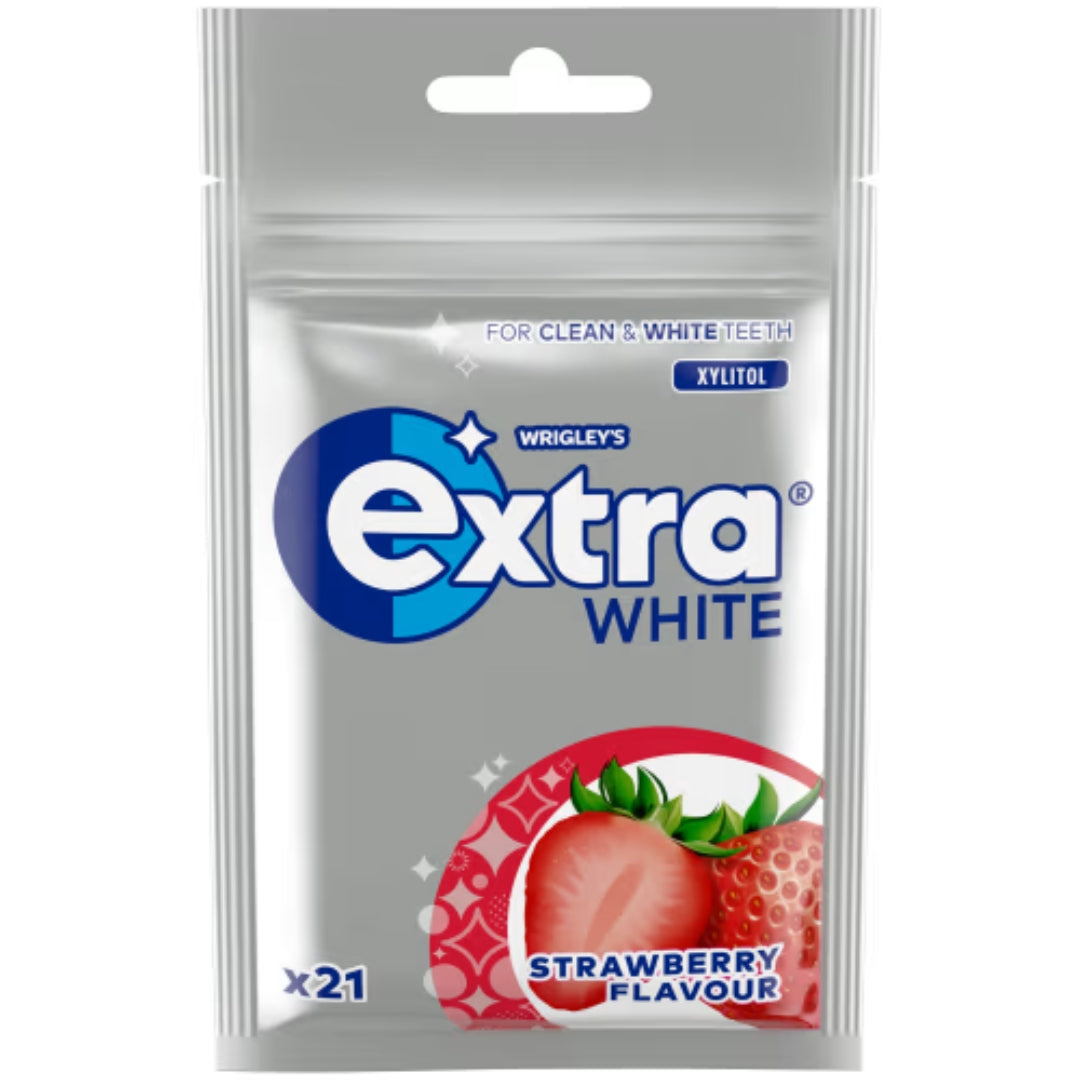 Wrigley's Extra White Strawberry - Strawberry-Flavored Chewing Gum 29g