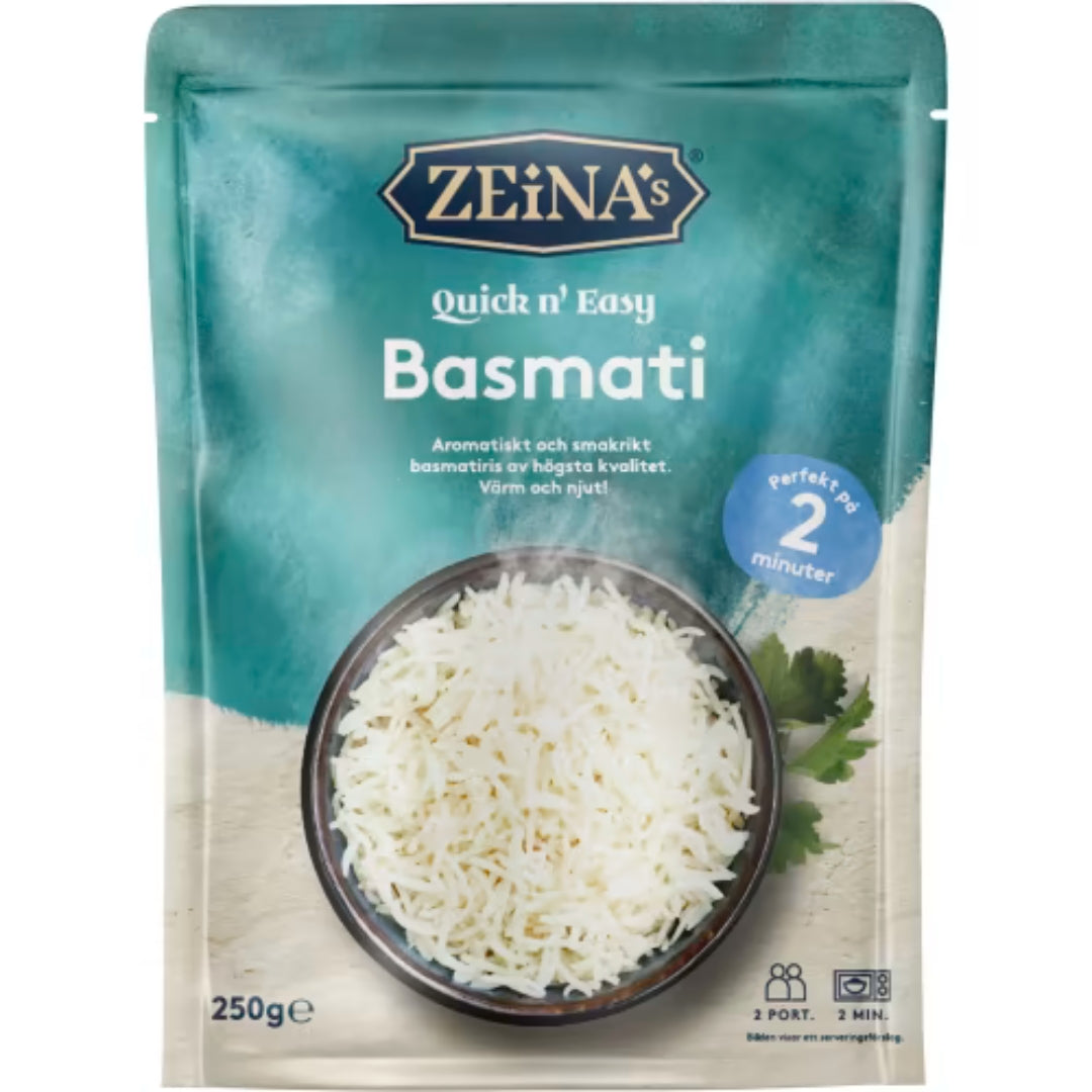Zeinas Basmati Quick N' Easy/2 Port - Basmati Rice Quick-Cook / 2 Servings 250g