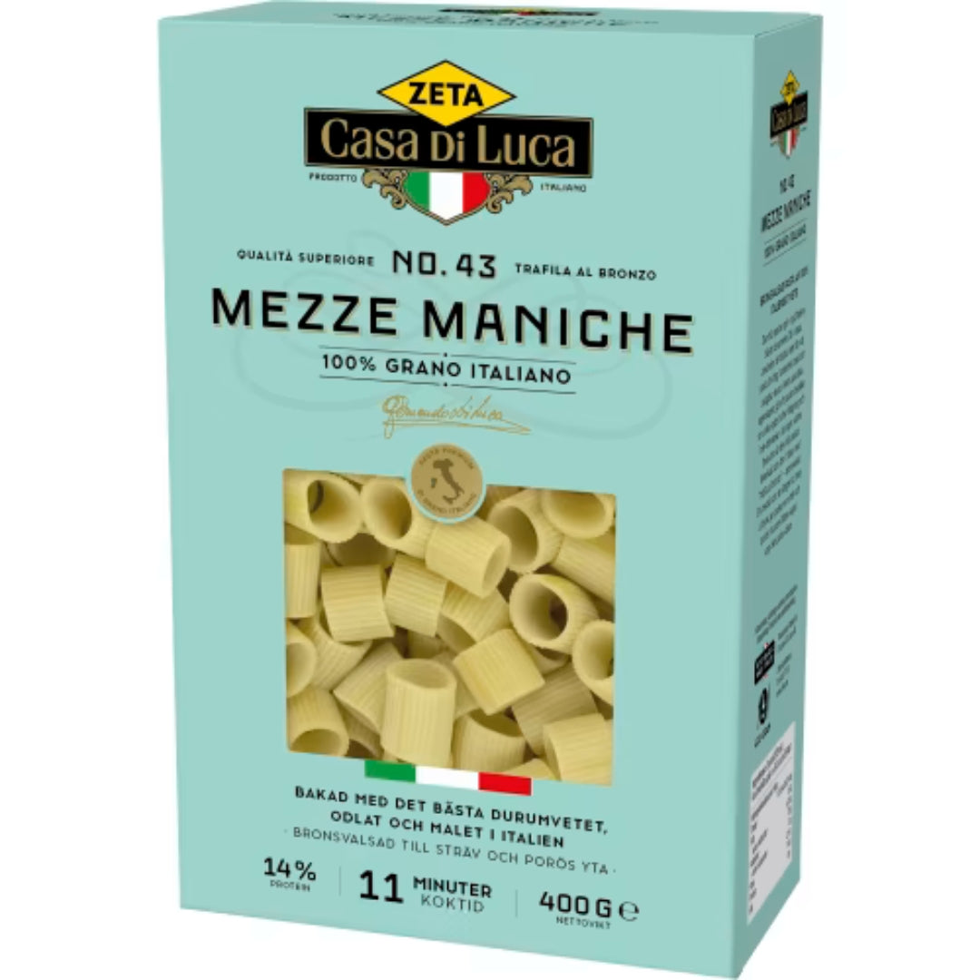 Zeta Mezze Maniche Pasta - Mezze Maniche Pasta 400g