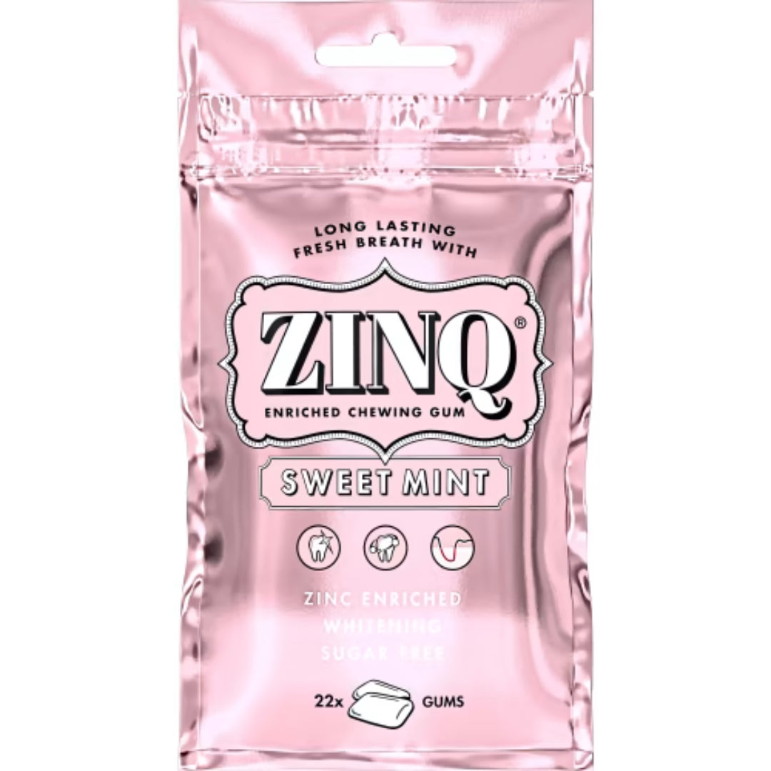 ZINQ Sweetmint Tuggummi - Sugar-Free Chewing Gum with Zinc 31.5g
