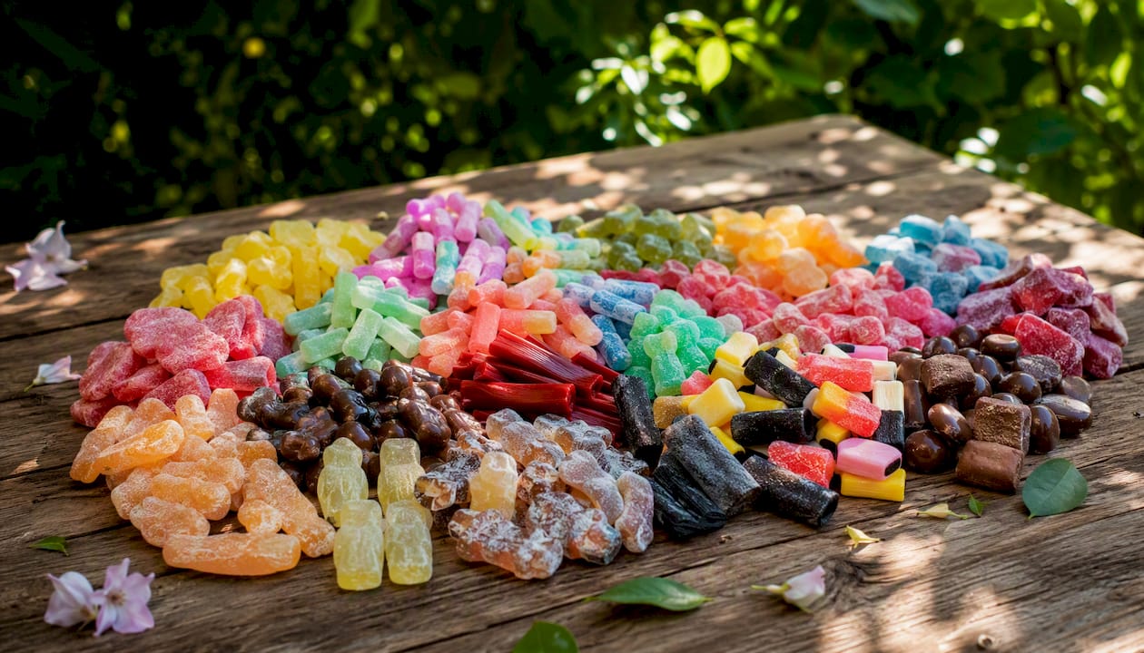 Assorted Swedish pick and mix candies
