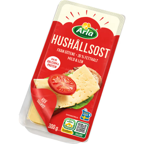 Göten Hushållsost 26% Skivad -  Göten Household Cheese 26% Sliced 300g