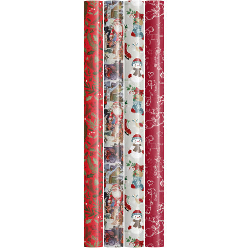 Hedlunds Julpapper Traditionellt 1 Rulle 0.7M - Traditional Christmas Gift Wrap