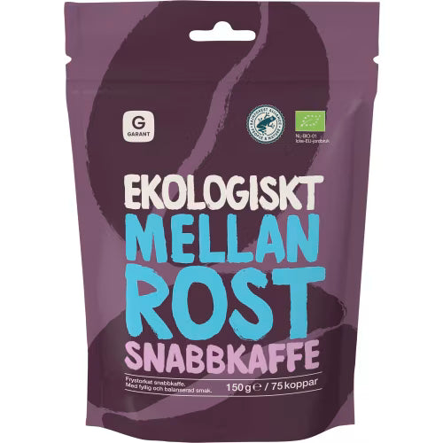 Garant Eko Snabbkaffe Mellanrost - Organic Instant Coffee Medium Roast 150g