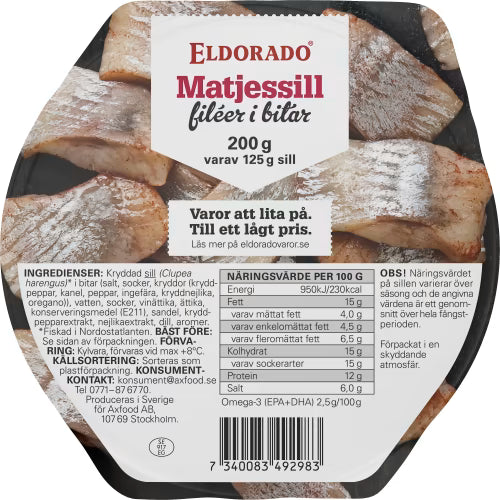 Matjessill Filéer i Bitar - Matjes Herring fillets in pieces 145/95g
