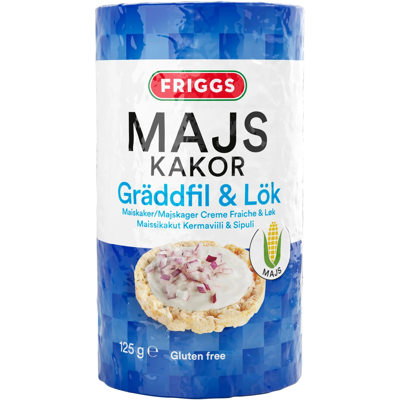 Friggs Majskakor Gräddfil & lök – Crispy Corn Cakes 125g