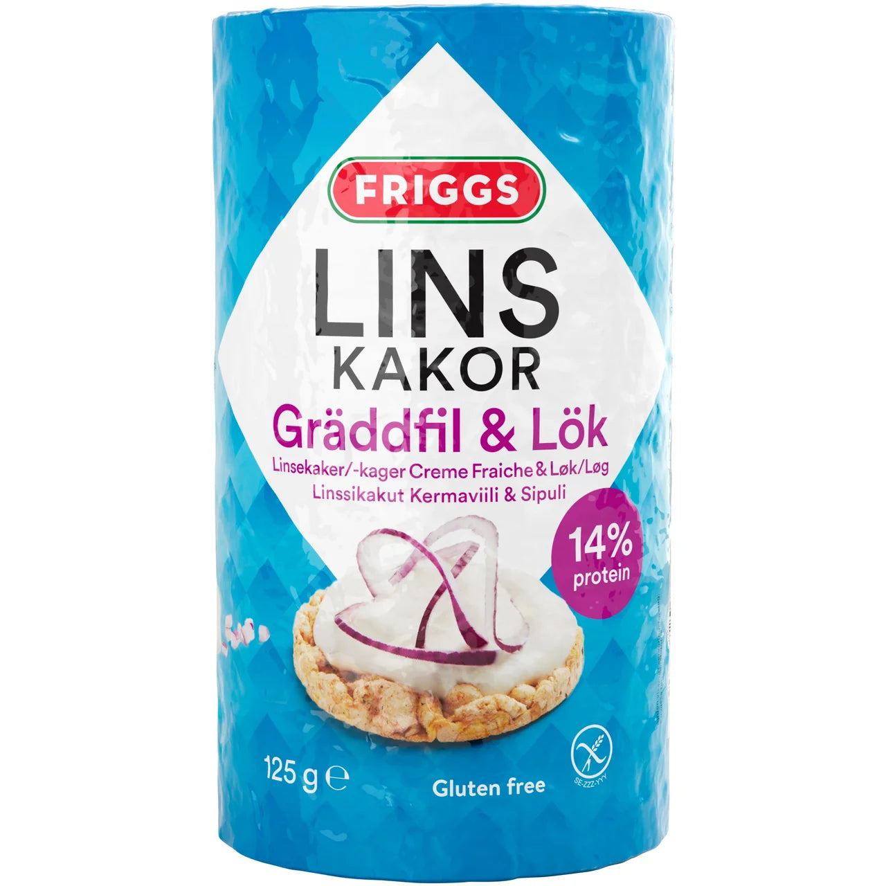Friggs Linskakor Gräddfil & Lök Glutenfri – Lentil Cakes Sour Cream & Onion Gluten-Free 125g