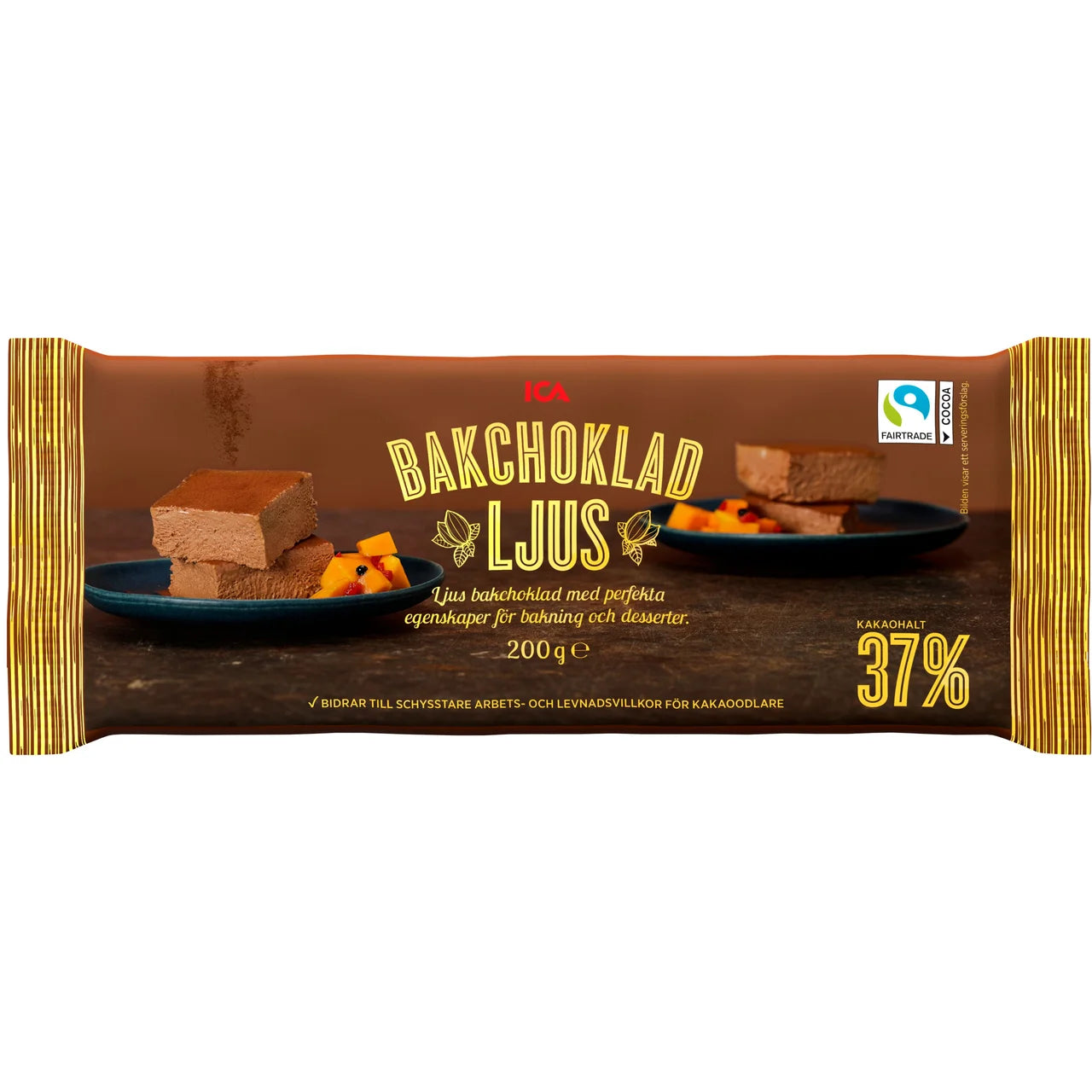 ICA Bakchoklad Ljus - Milk Baking Chocolate 200g