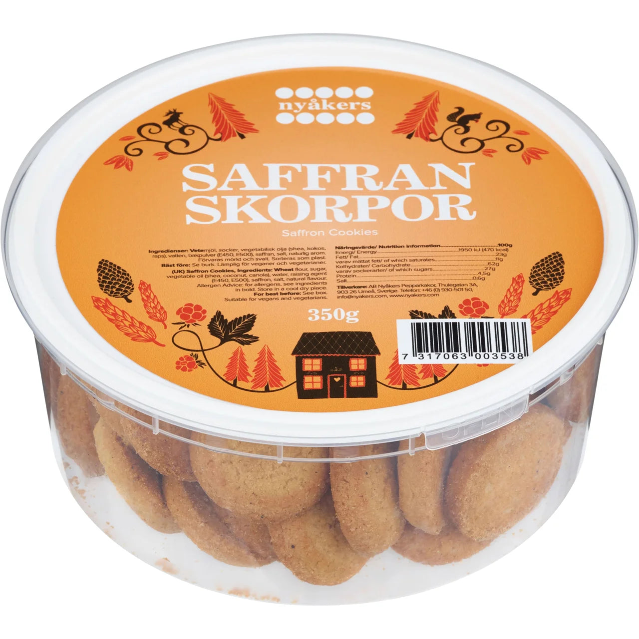 Nyåkers Saffranskorpor - Saffron Rusks 350g