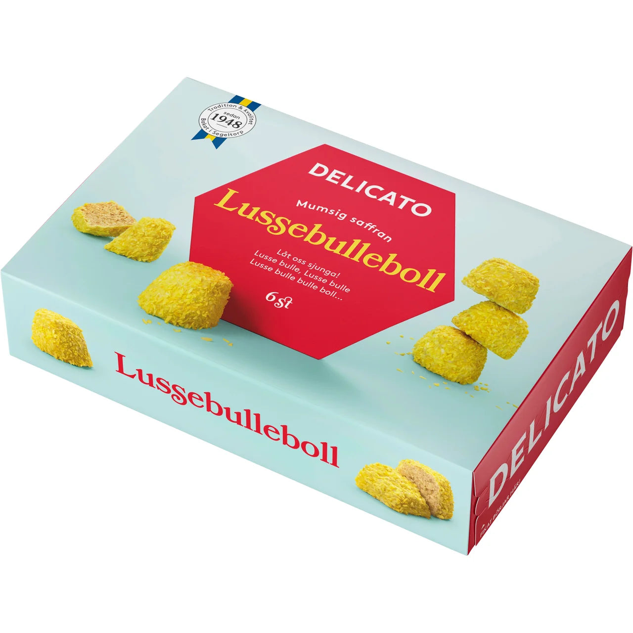 Delicato Kondisbitar Lussebulleboll - Saffron Snack Balls 240g