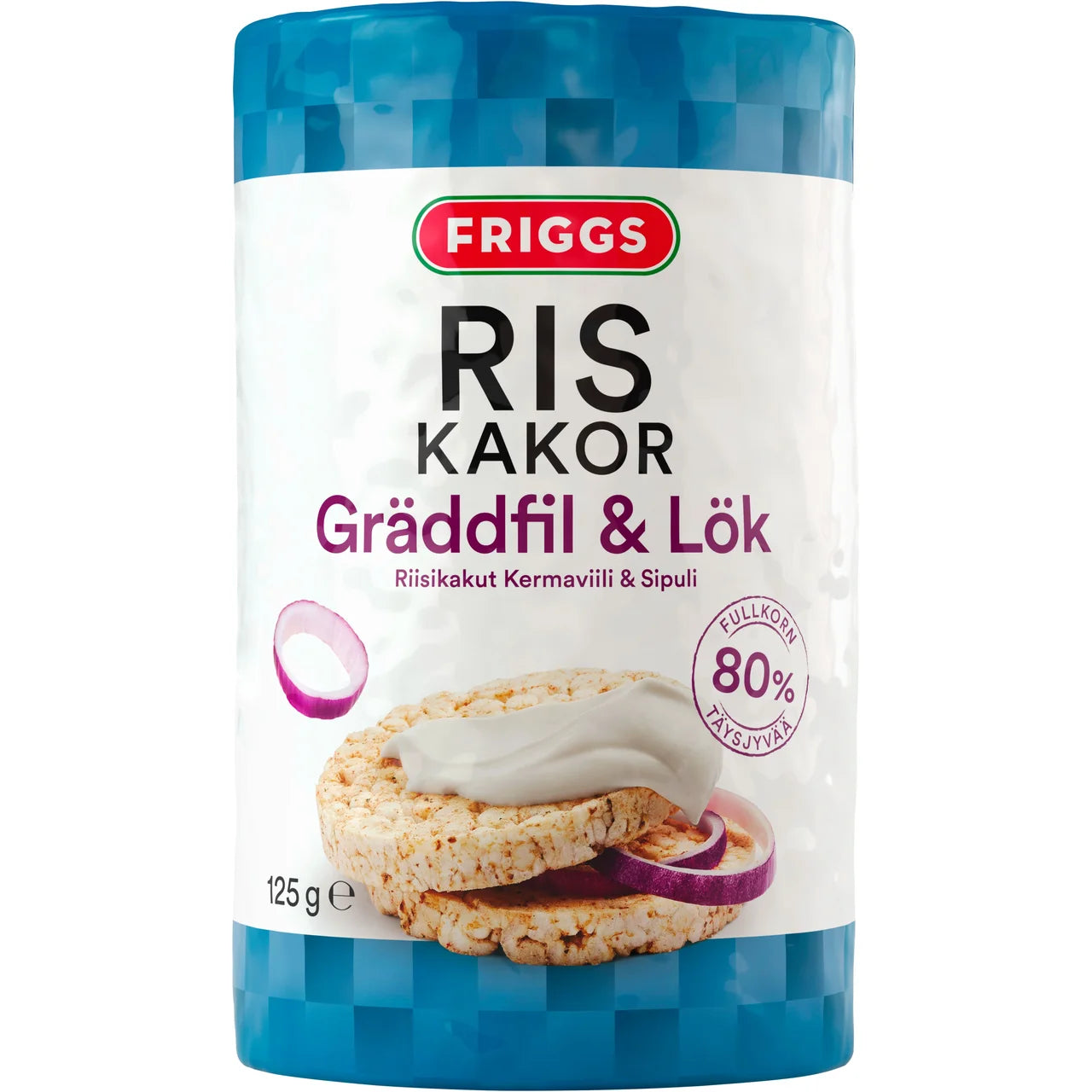 Friggs Riskakor Gräddfil & Lök – Rice Cakes Sour Cream & Onion 125g