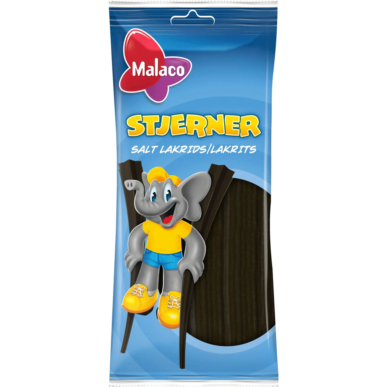 Malaco Saltlakrits Stjerner - Salty Licorice 92g