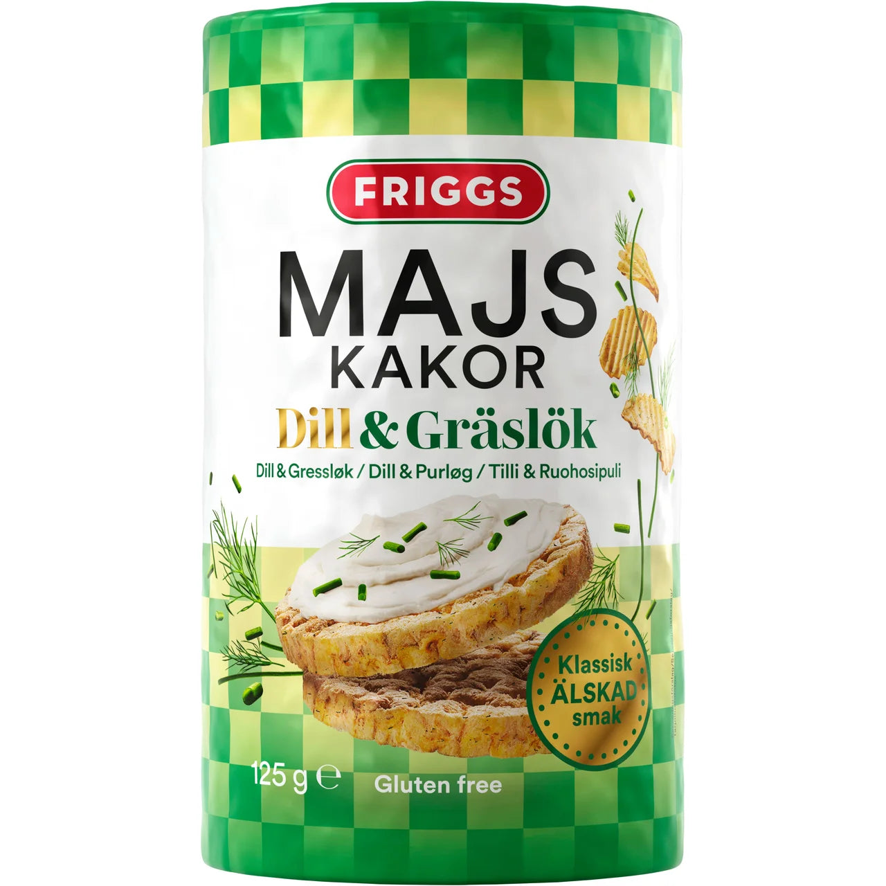 Friggs Majskakor Dill/Gräslök – Corn Cakes Dill & Chives 125g