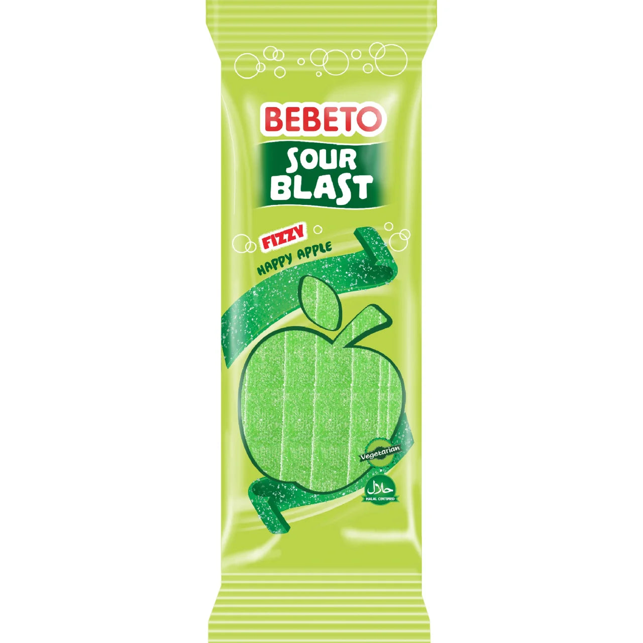 bebeto Godisrem Sour blast apple - Candy Strips 180g