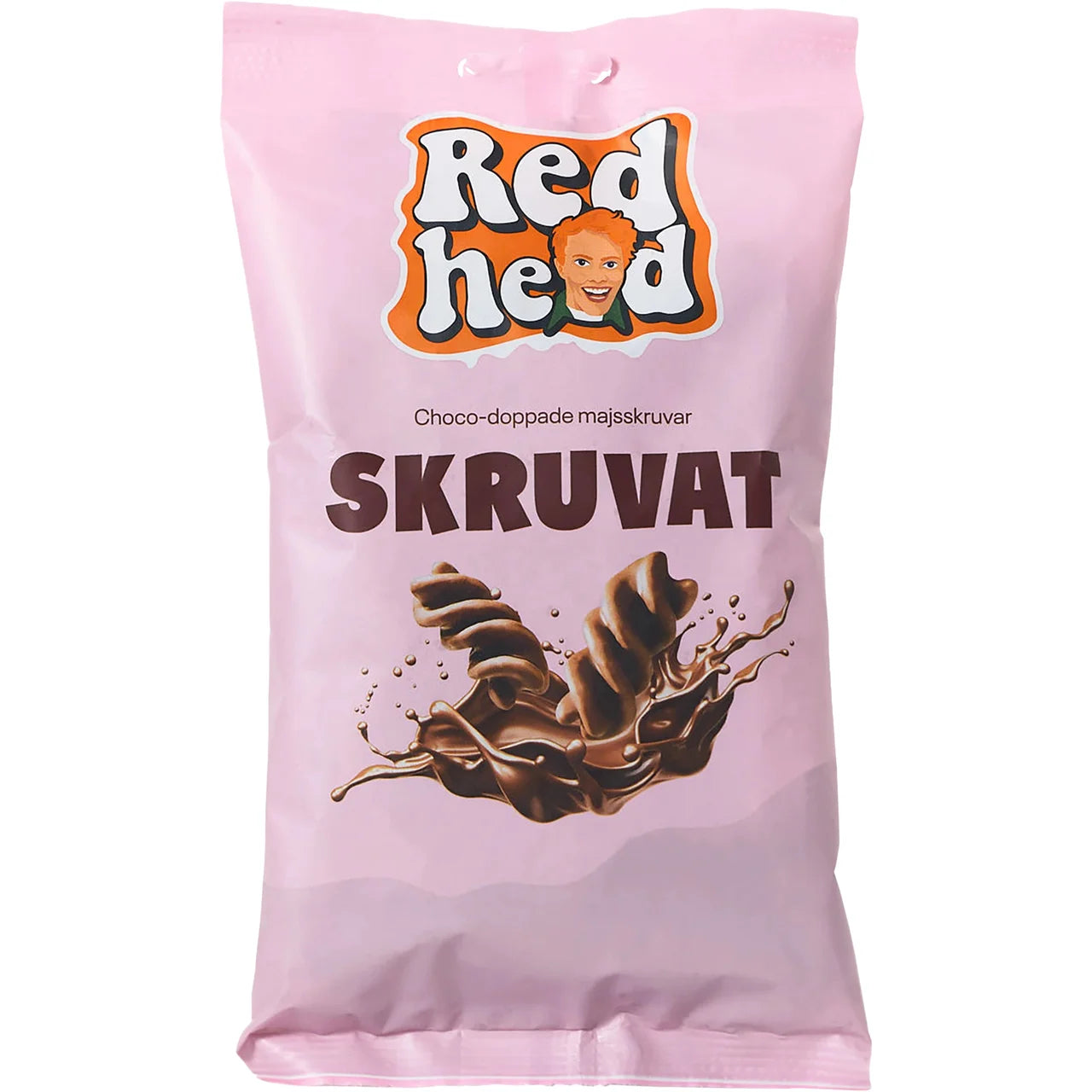 Redhead Majsskruvar Choklad - Crispy Corn Twists Coated Milk Chocolate 100g