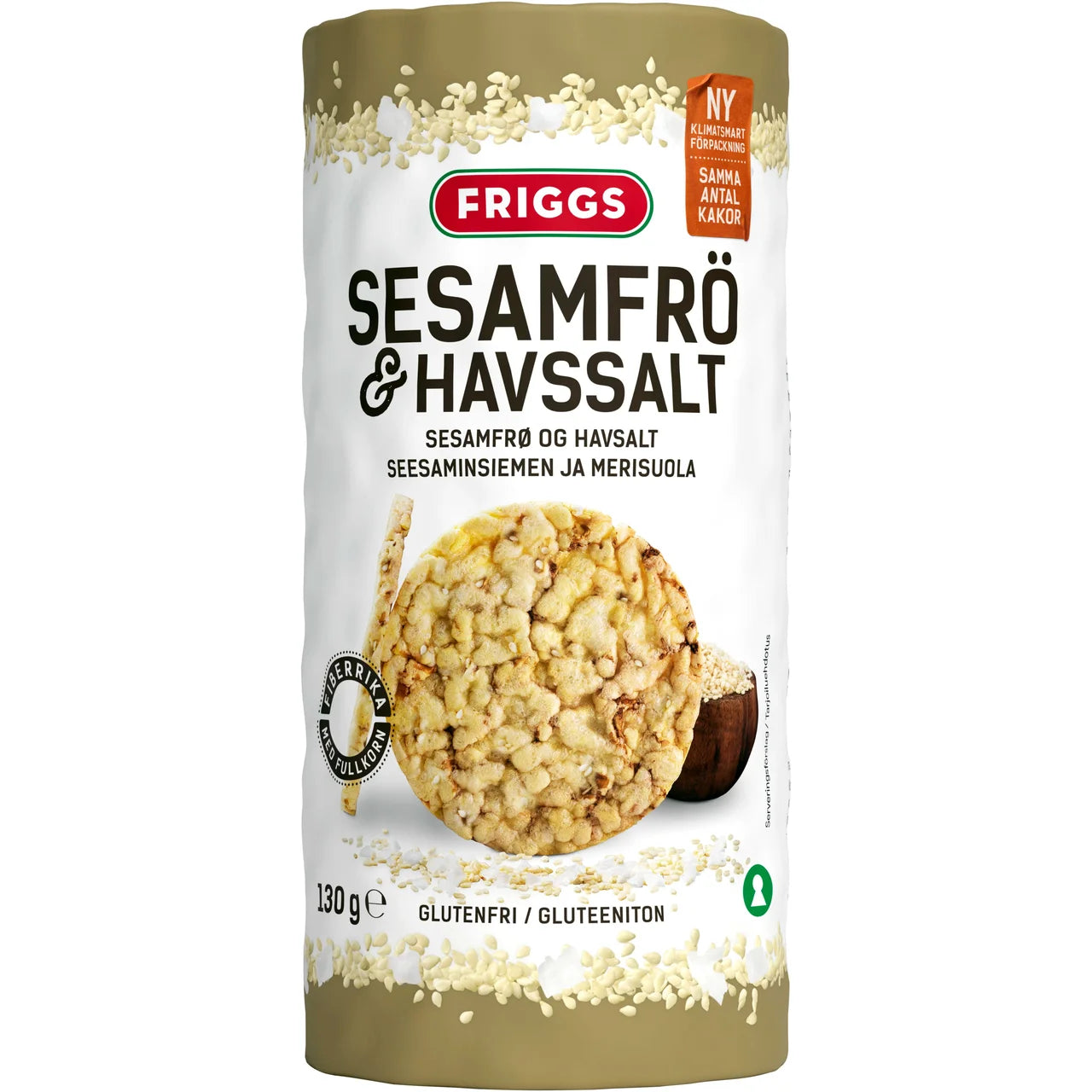Friggs Majskakor Sesam Havssalt – Corn Cakes Sesame Sea Salt 130g