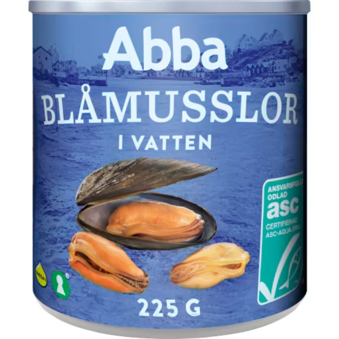 Abba Blåmusslor i Vatten - Blue Mussels 225g