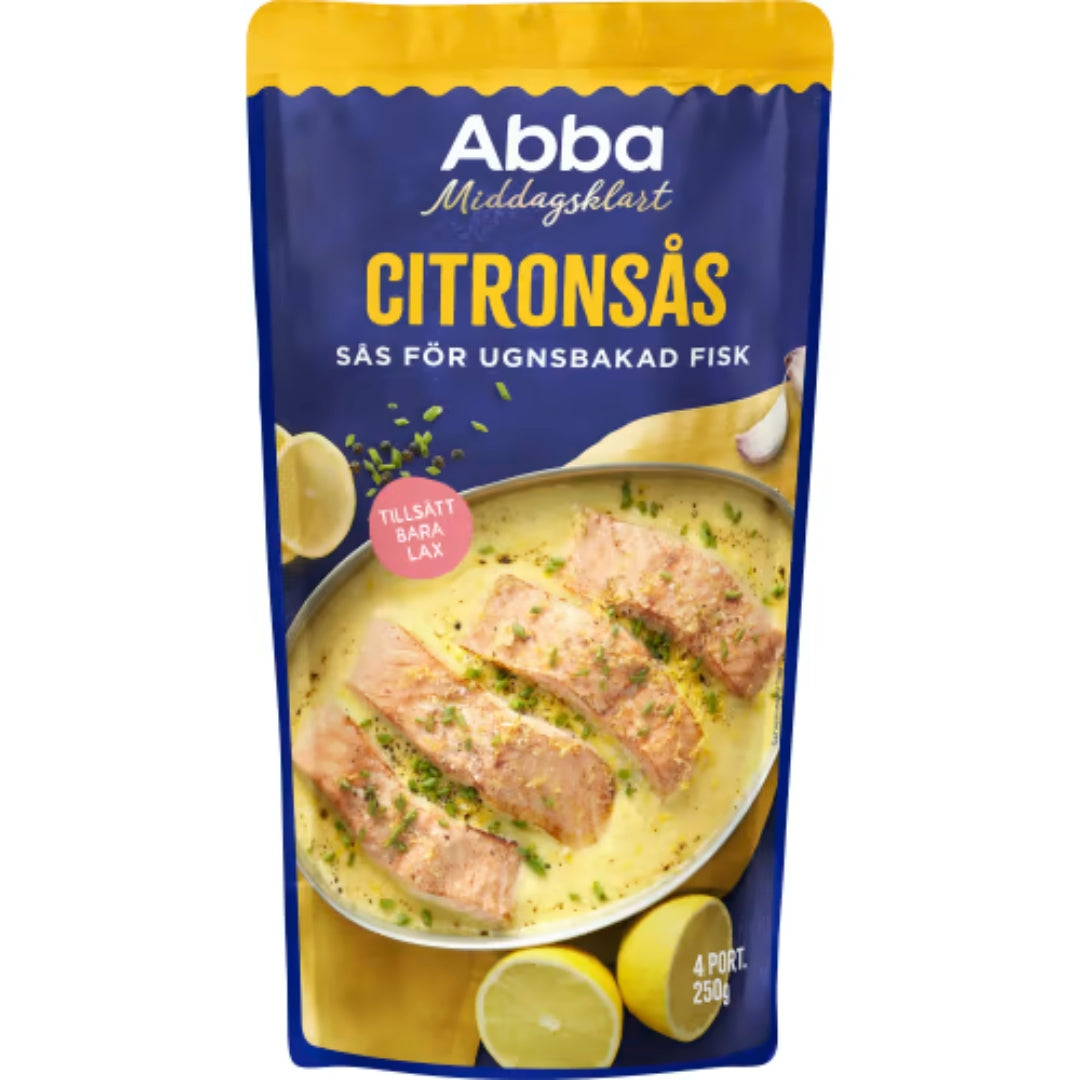 Abba Citronsås För Ugnsbakad Lax 4 Port - Creamy Lemon Sauce for Fish Gratin 250g