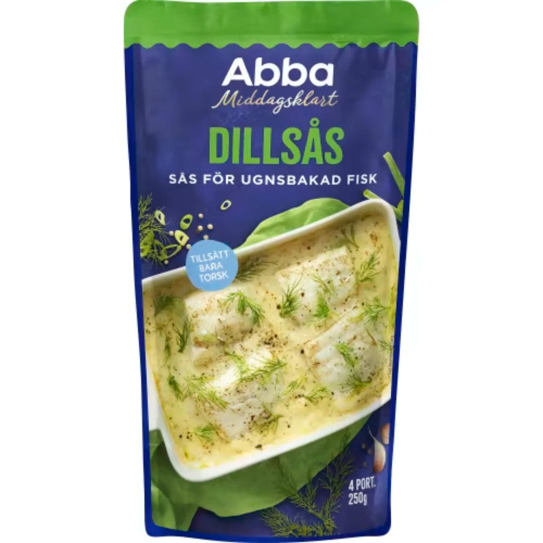 Abba Dillsås För Ugnsbakad Torsk 4 Port - Creamy Dill Sauce for Fish Gratin 250g