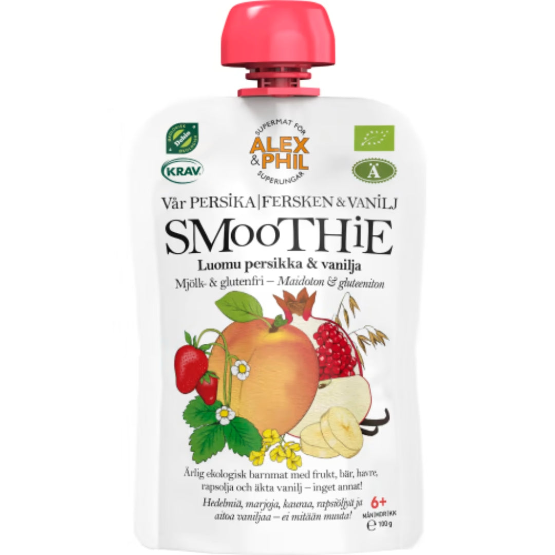 Alex&phil Persika Vanilj Smoothie 6 Månader - Berry Smoothie with Vanilla 100g