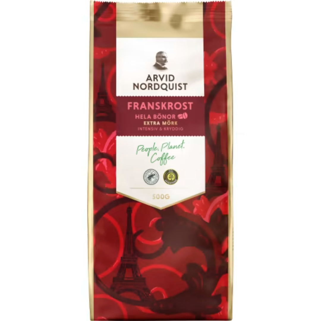 Arvid nordquist Franskrost Extra Mörkrost Hela Bönor - Extra dark roast Whole Beans 500g