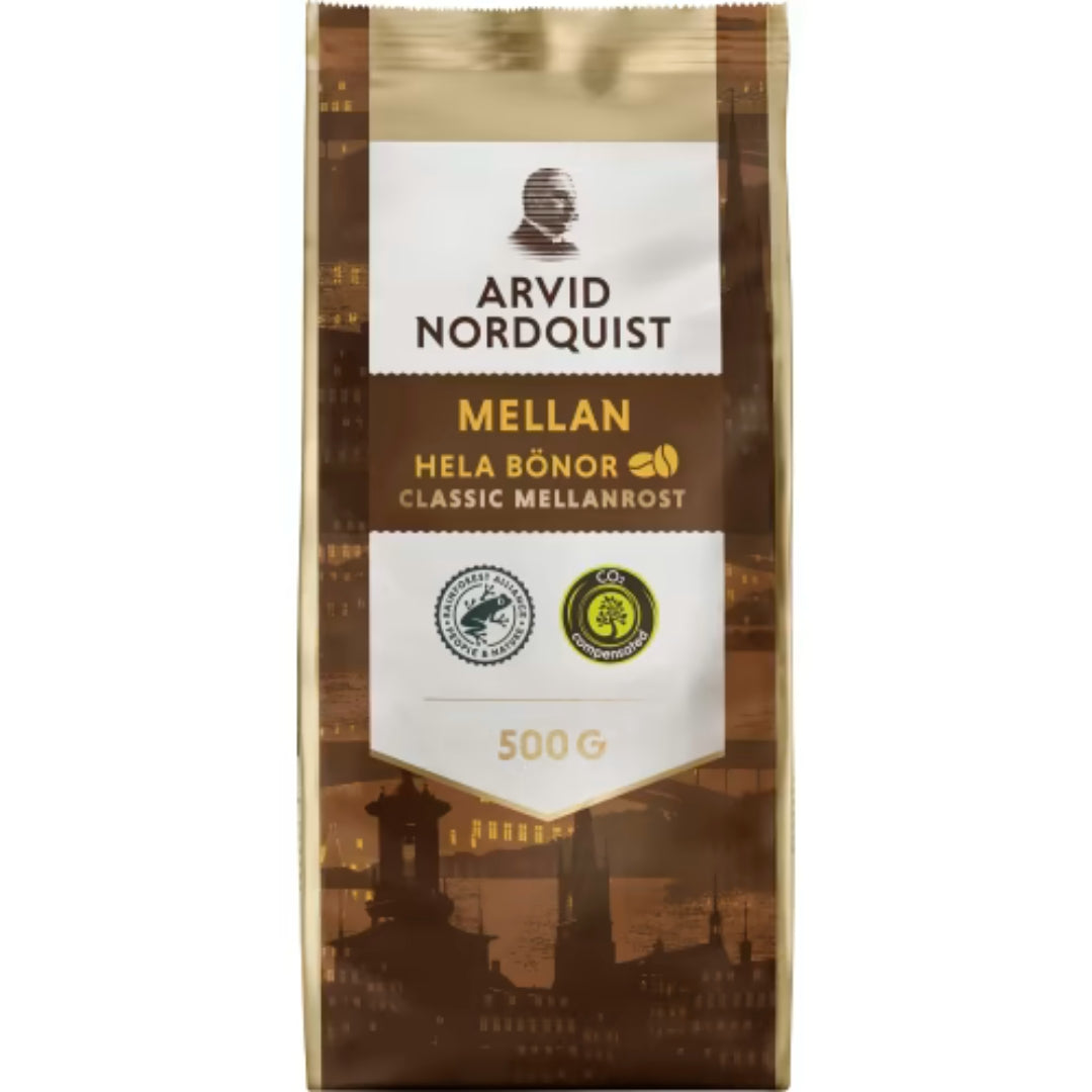 Arvid nordquist Mellan Hela Bönor - Medium Roast Whole Beans 500g