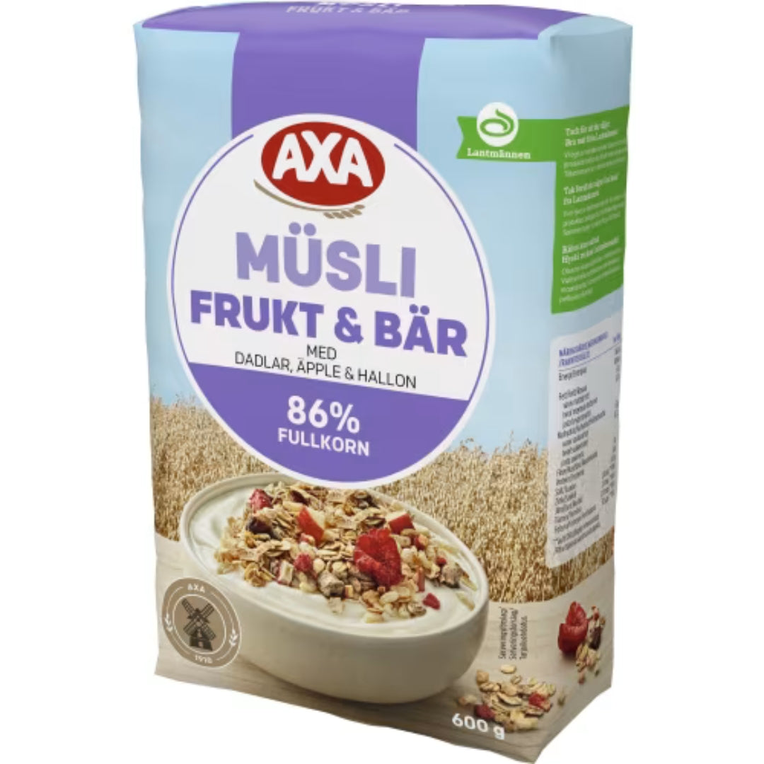 Axa Frukt & Bär Müsli - Fruit & Berry Muesli 600g