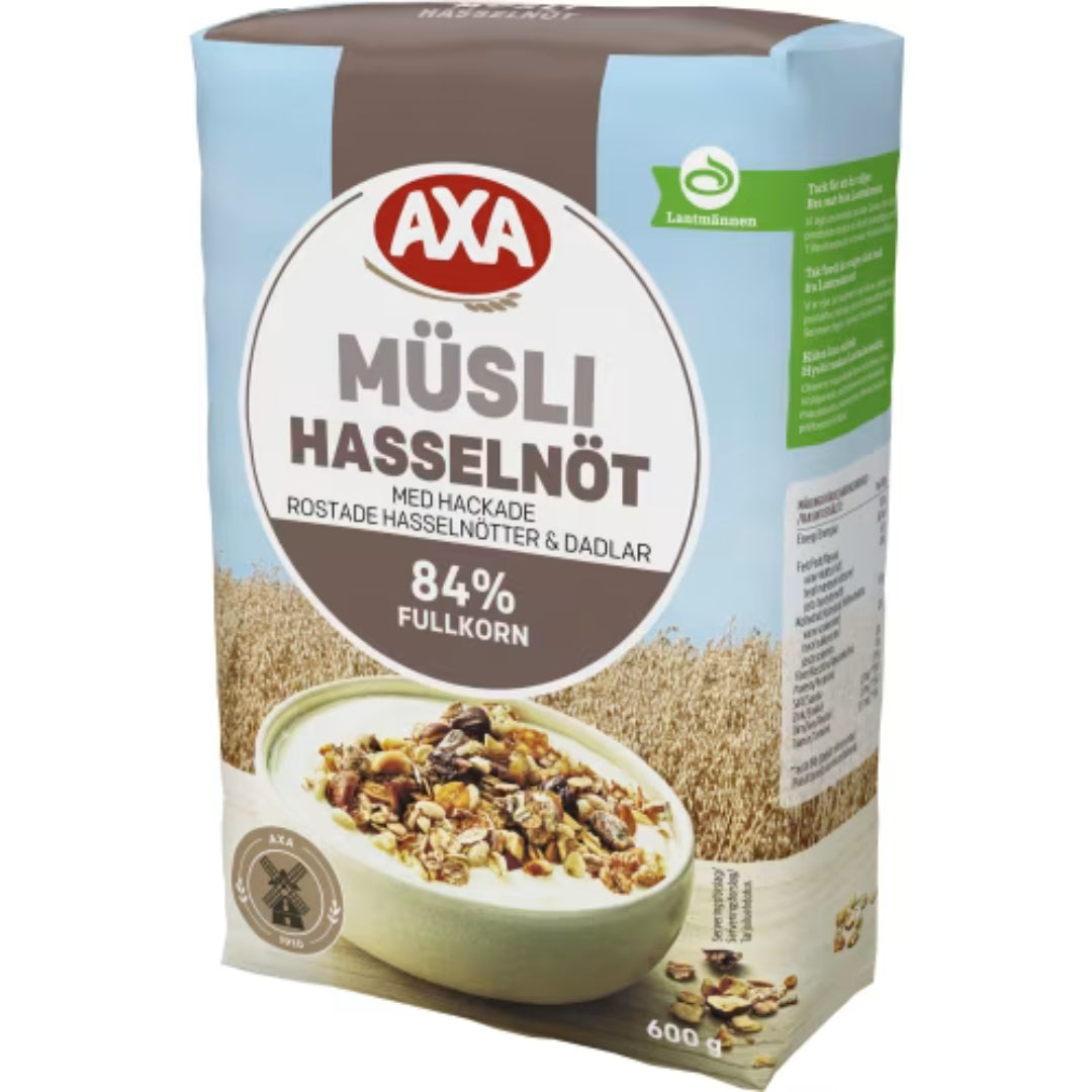 Axa Hasselnöt Müsli - Hazelnut Muesli 600g