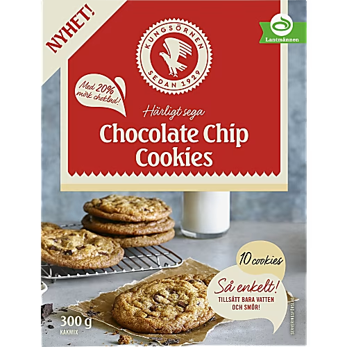 Kungsörnen Chocolate Chip Cookies - Chocolate Chip Cookies Baking Mix 300g