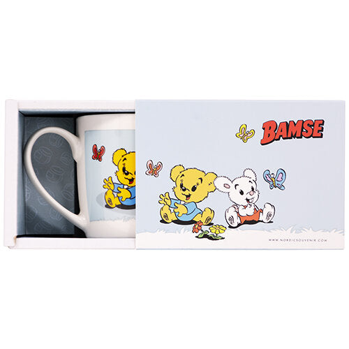 BAMSE Mugg Brumma & Mini-Hopp Blå 27 cl