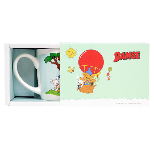 BAMSE Mugg Tre Vänner I Luftballong Turkos 27cl