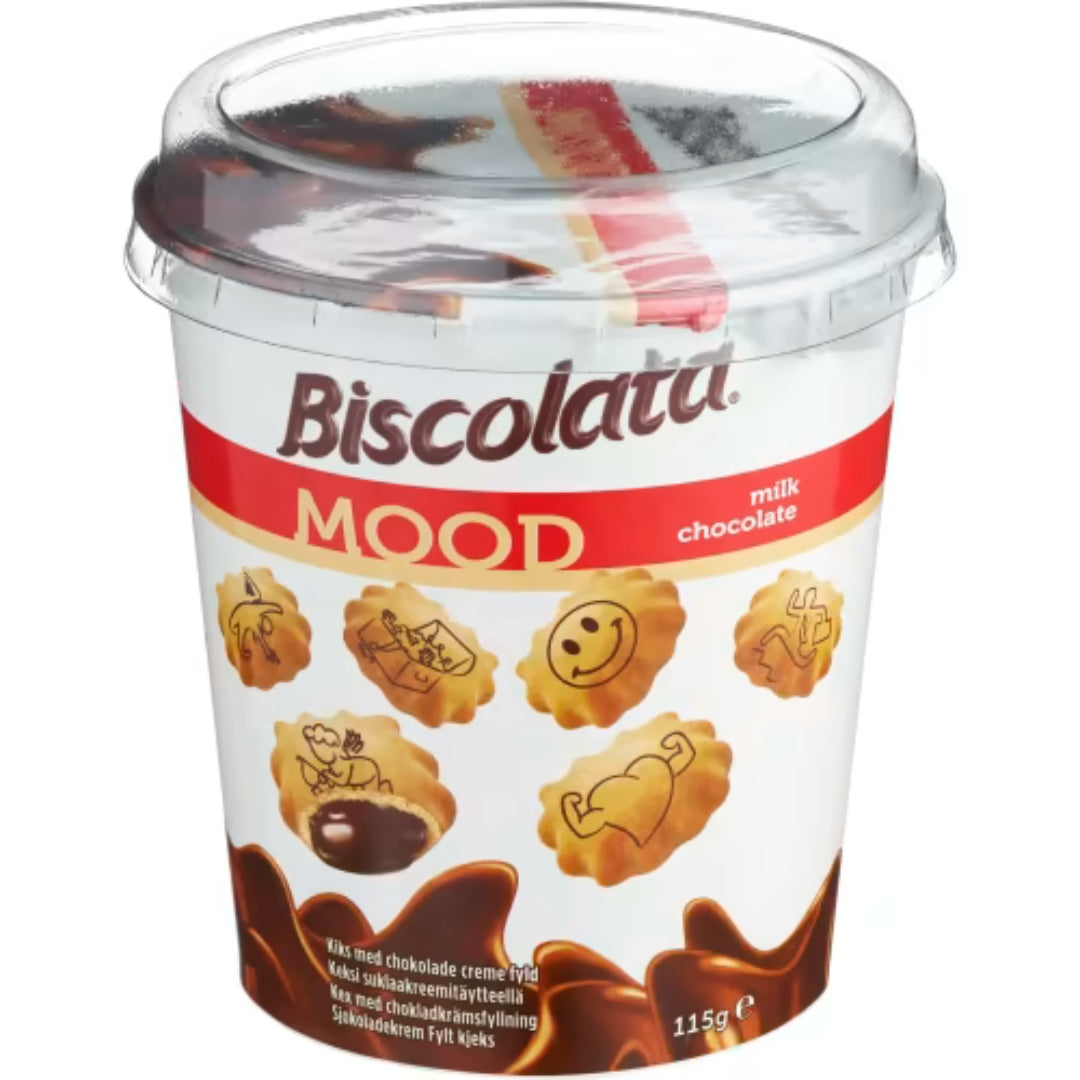 Biscolata Moodkex med Mjölkchokladfyllning - Biscuits with Milk Chocolate Filling 115g