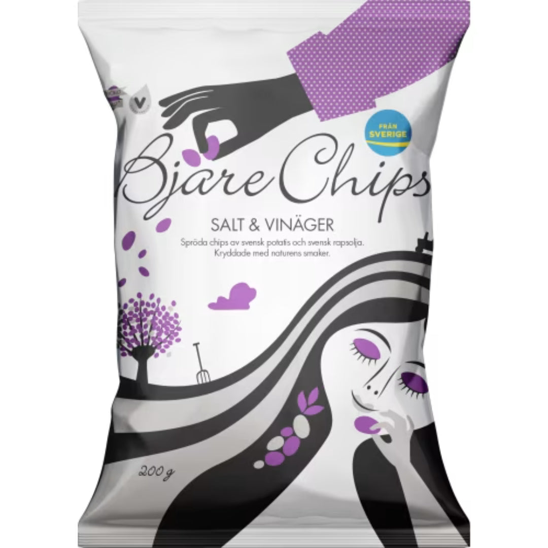 Bjärechips Salt & Vinäger Chips - Salt & Vinegar Chips 200g