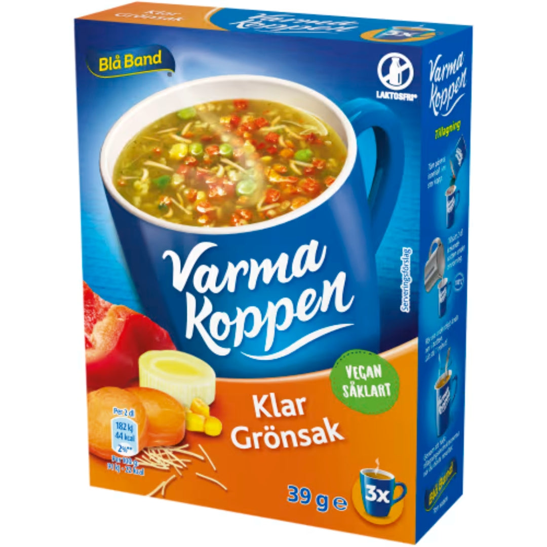 Blå Band Klar Grönsak Varma Koppen Pulver/3 Port - Vegetable Soup 39g