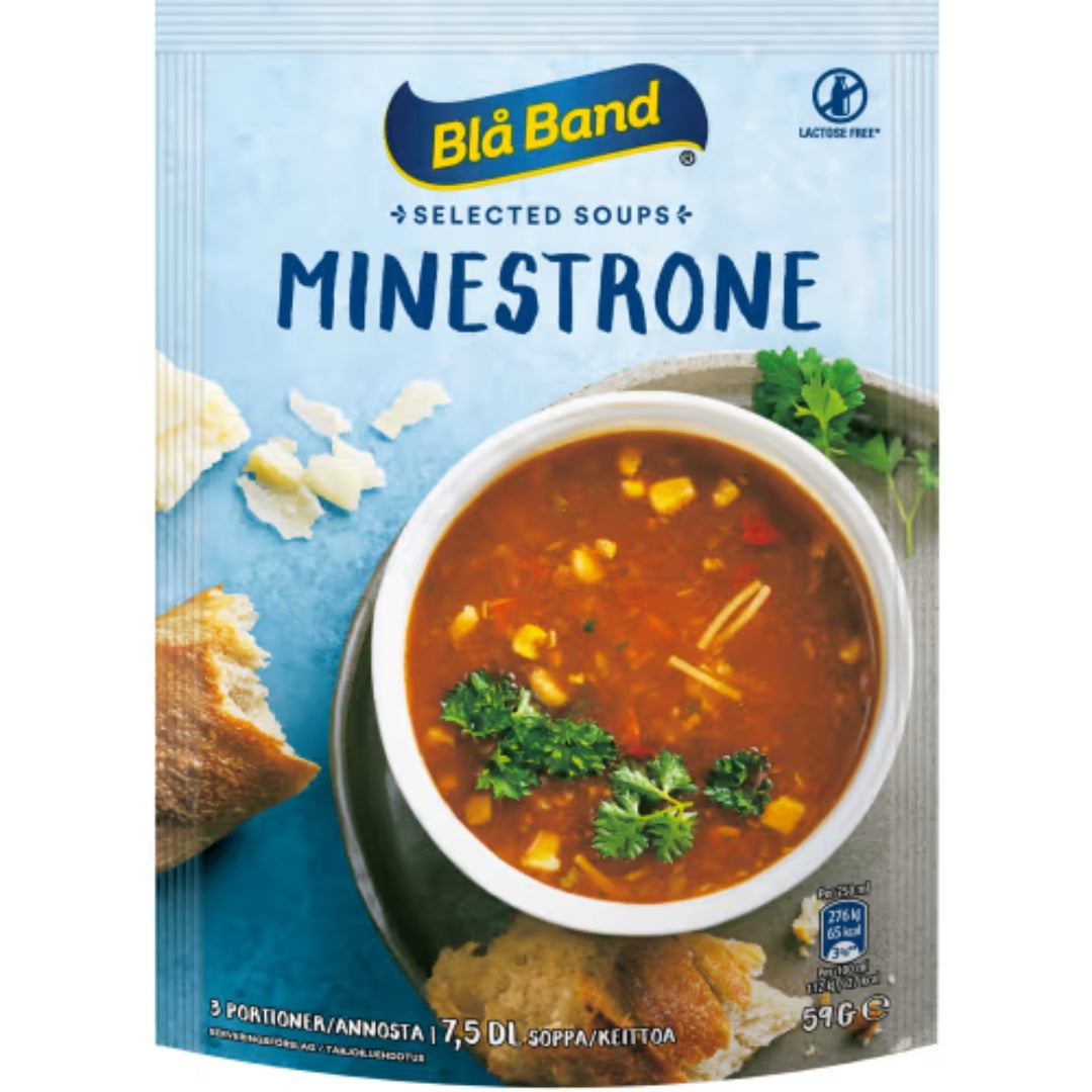 Blå Band Minestrone Soppa Pulver/3 Port - Vegetable & Pasta Soup 59g